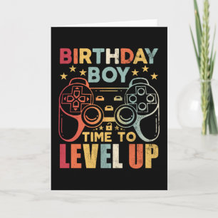 Tarjeta Cumpleaños Niño Es Hora De Subir De Nivel Videojue