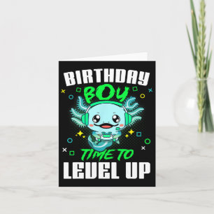 Tarjeta Cumpleaños Niño Hora De Subir De Nivel Cumpleaños 