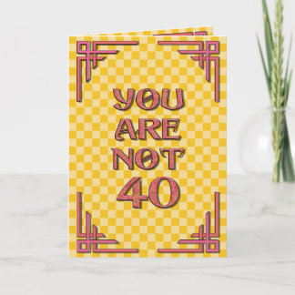 Tarjeta Cumpleaños no 40