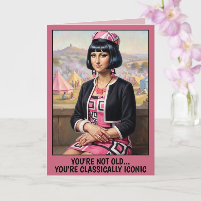 Tarjeta Cumpleaños 'No Eres Vieja' (Orquídea)