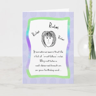 Tarjeta Cumpleaños No Tiene Reglas