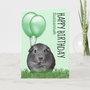 Tarjeta Cumpleaños Nombre Personalizado Conejillo de India