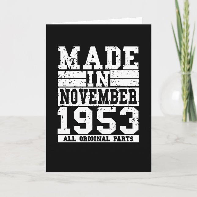 Tarjeta Cumpleaños Noviembre Vintage (Anverso)