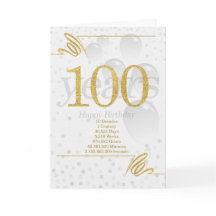 Cumpleaños número 100 en Días Semanas Minutos con