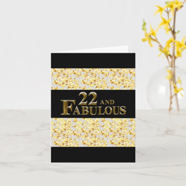 Tarjeta Cumpleaños número 22 (flor amarilla)