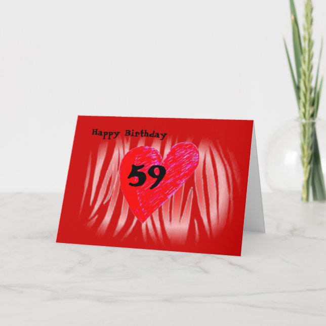 Tarjeta cumpleaños número 59 (Anverso)