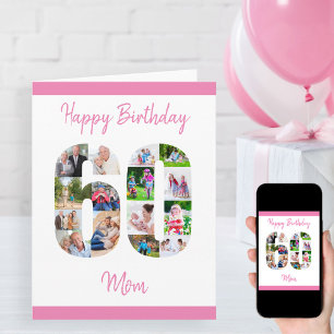 Tarjeta Cumpleaños número 60 Fotografía Collage Grande Cum