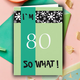 Tarjeta Cumpleaños número 80 Divertido Motivacional