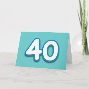 Tarjeta Cumpleaños o aniversario de 40 años - añada el