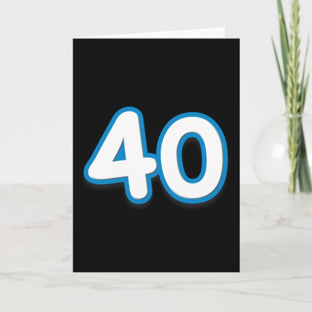 Tarjeta Cumpleaños o aniversario de 40 años - añada el (Anverso)