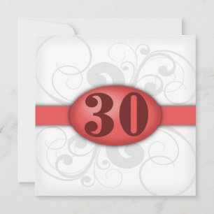 Tarjeta Cumpleaños o aniversario número 30