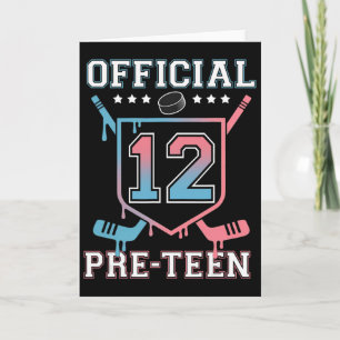Tarjeta Cumpleaños oficial de preadolescente de 12 años de