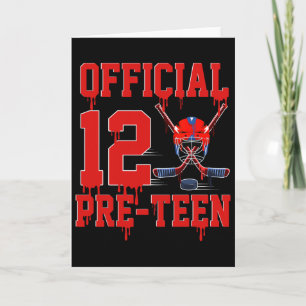 Tarjeta Cumpleaños oficial de preadolescente de 12 años Ho