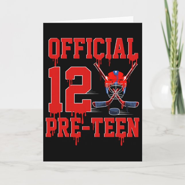 Tarjeta Cumpleaños oficial de preadolescente de 12 años Ho (Anverso)