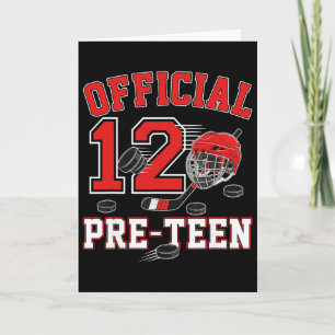 Tarjeta Cumpleaños oficial preadolescente de 12 años niño