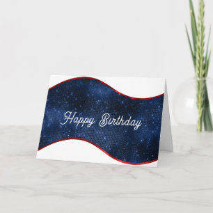 Tarjeta Cumpleaños Ola Azul Patriótica