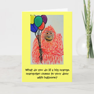 Tarjeta Cumpleaños Orangutan