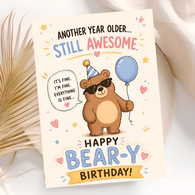 Tarjeta Cumpleaños Oso Salvaje (Subido por el creador)