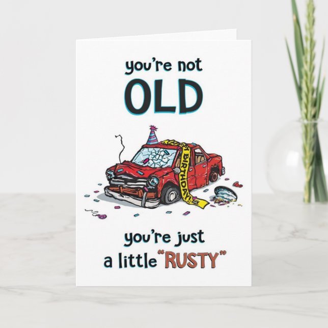 Tarjeta Cumpleaños oxidado  (Anverso)