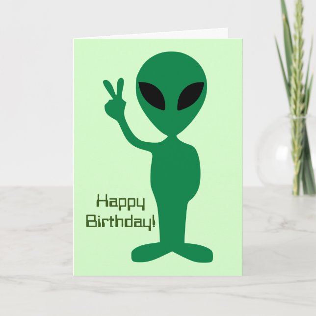Tarjeta Cumpleaños pacífico de los Alienígenas (Anverso)