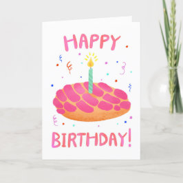 Tarjeta Cumpleaños Pan Dulce Concha