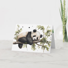 Tarjeta Cumpleaños Panda Bear En El Árbol
