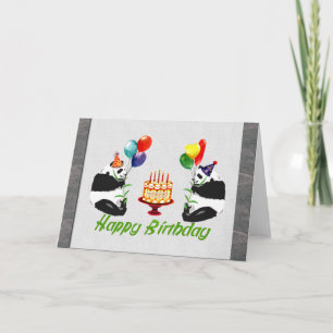 Tarjeta Cumpleaños Pandas