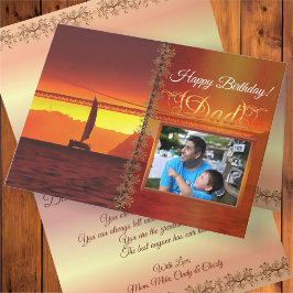 Tarjeta Cumpleaños Papá San Francisco Sunset 1124