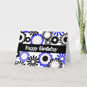Tarjeta Cumpleaños para cualquiera, flores brillantes.