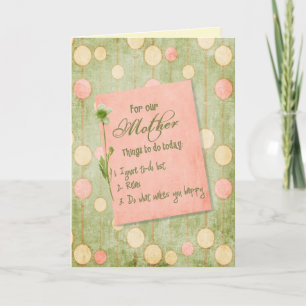 Tarjeta cumpleaños para la madre de niños