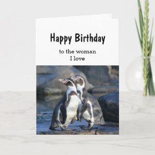 Tarjeta Cumpleaños Pareja de Aves Mujer a la que amo tarje