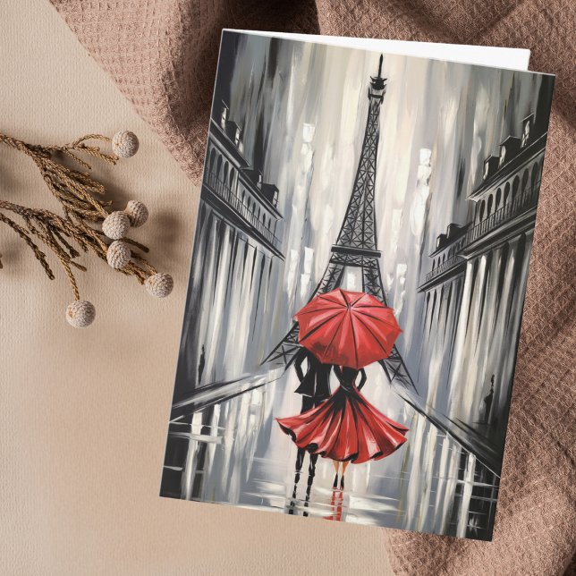 Tarjeta Cumpleaños París Romántica Torre Eiffel Amor Marid (Subido por el creador)