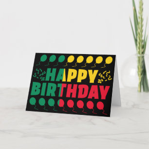 Tarjeta Cumpleaños Patriótico Bandera de Benín
