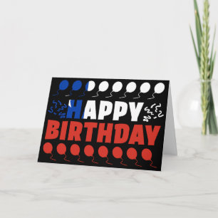 Tarjeta Cumpleaños Patriótico de la Bandera de Chile