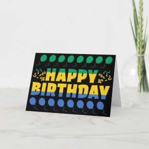 Tarjeta Cumpleaños Patriótico de la Bandera de Gabón