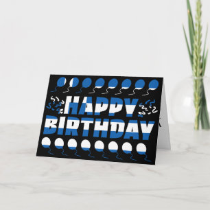 Tarjeta Cumpleaños Patriótico de la Bandera de Grecia