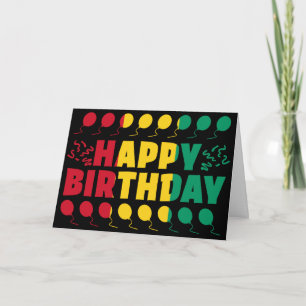 Tarjeta Cumpleaños Patriótico de la Bandera de Guinea