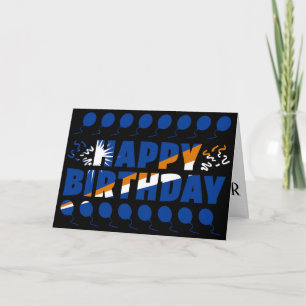Tarjeta Cumpleaños Patriótico de la Bandera de las Islas M