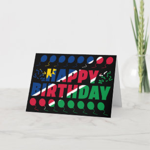 Tarjeta Cumpleaños Patriótico de la Bandera de Namibia