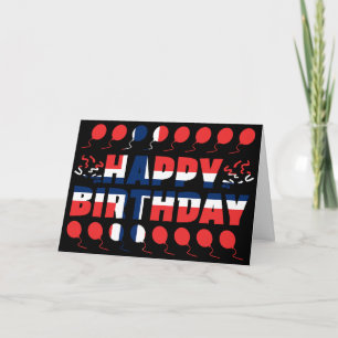 Tarjeta Cumpleaños Patriótico de la Bandera de Noruega