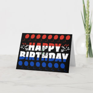 Tarjeta Cumpleaños Patriótico de la Bandera de Paraguay