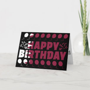 Tarjeta Cumpleaños Patriótico de la Bandera de Qatar