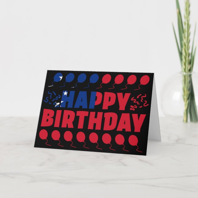 Tarjeta Cumpleaños Patriótico de la Bandera de Samoa (Anverso)