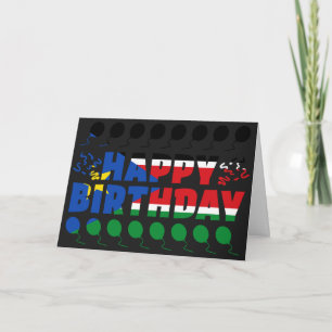 Tarjeta Cumpleaños Patriótico de la Bandera de Sudán del S
