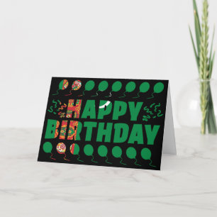 Tarjeta Cumpleaños Patriótico de la Bandera de Turkmenistá