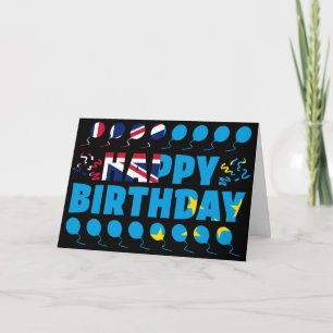Tarjeta Cumpleaños Patriótico de la Bandera de Tuvalu