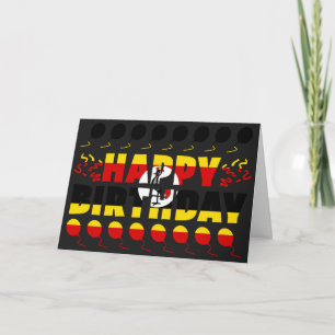 Tarjeta Cumpleaños Patriótico de la Bandera de Uganda