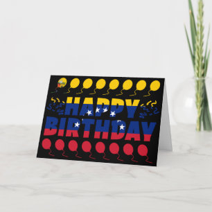 Tarjeta Cumpleaños Patriótico de la Bandera de Venezuela