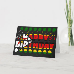 Tarjeta Cumpleaños patriótico de la bandera de Zimbabue