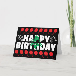 Tarjeta Cumpleaños Patriótico de la Bandera del Líbano